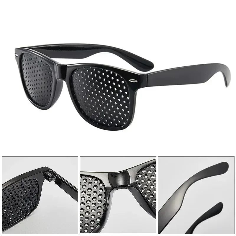 Classic Wayfarer Pinhole Vision Trainer | Anti-Fatigue Stenopeic Eye Protection & Myopia Correction System
