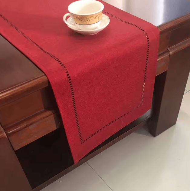 Classic Linen Table Runner – Rustic Farmhouse Dining Table Decor