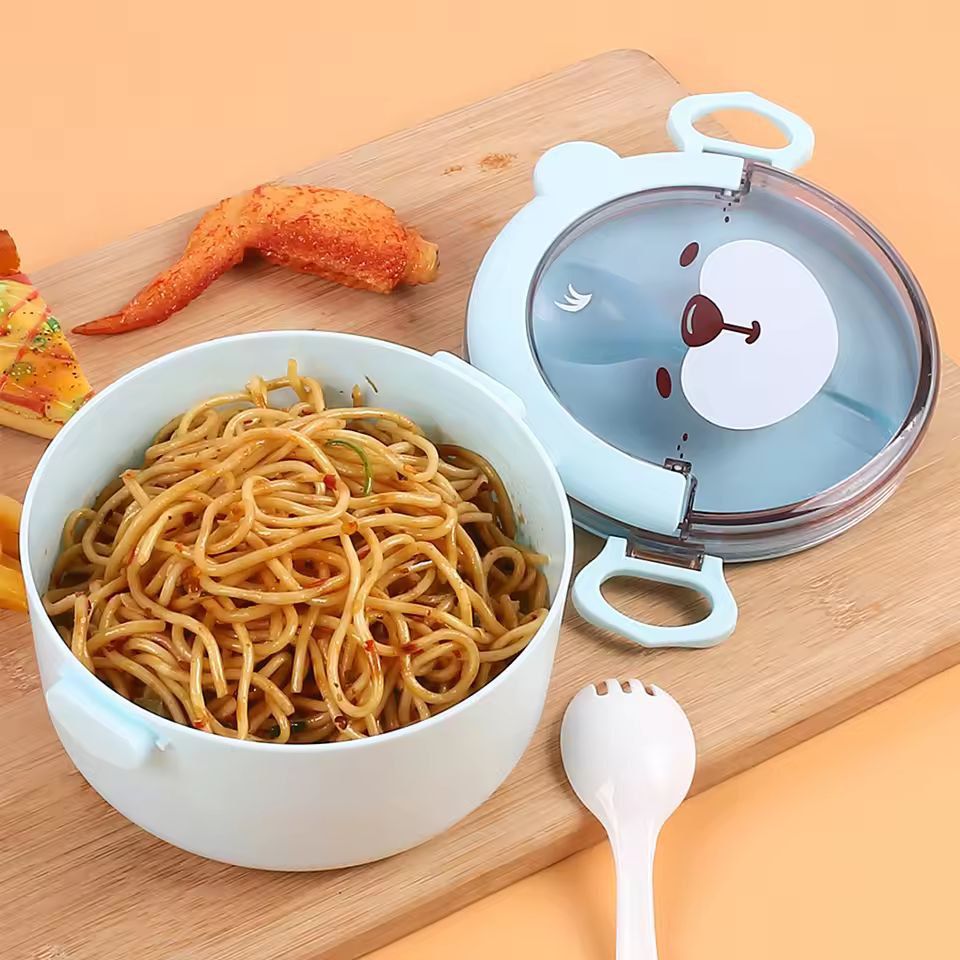 BearBuddy Leak-Proof Cartoon Lunch Box with Utensils – Printers Edition