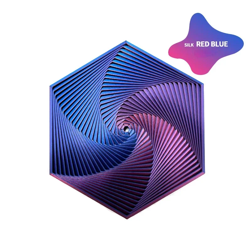 3D Printed Fractal Fidget Hexagon 7cm Portable Anti Stress Toy Sensory Play & Visual Relaxation Gift for Kids & Adul