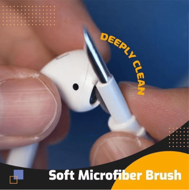 3 in 1 Earphone Cleaning Pen Dust Removal Tool for Phones Tablets and Headphones