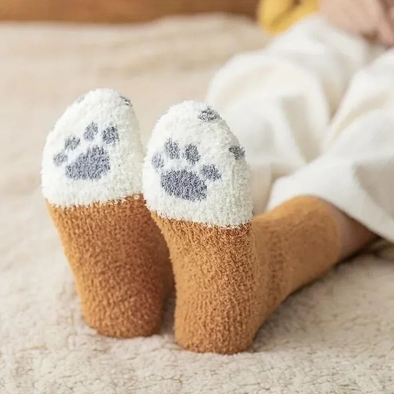 Womens Fuzzy Winter Socks Soft Cozy Microfiber House and Sleeping Socks