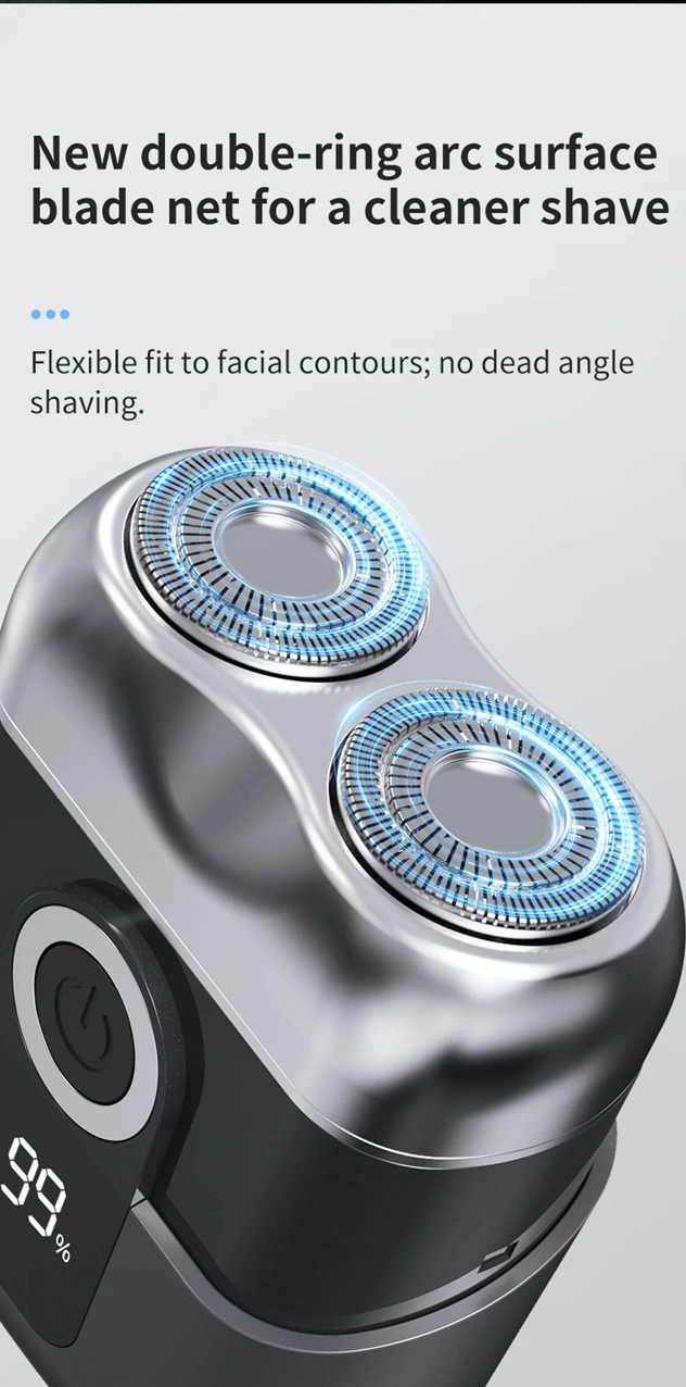 Mini Portable Electric Shaver for Men Fast Charging Travel Razor