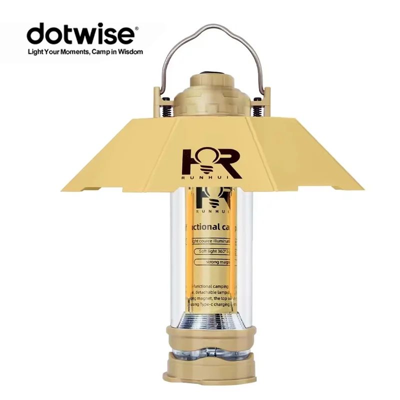DOTWISE Retro LED Camping Lantern with 3000mAh Rechargeable Battery