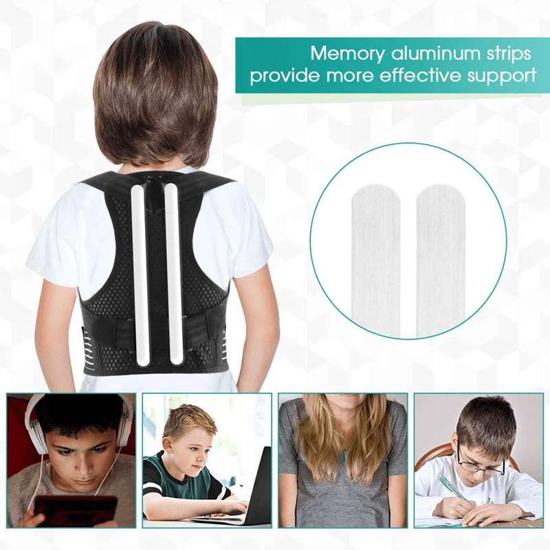 Kids Adjustable Posture Corrector Back Brace Clavicle Support for Better Posture