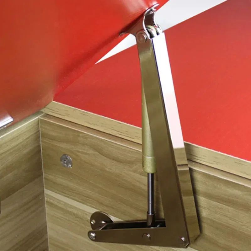 Heavy-Duty Gas Struts Soft-Close Lid Support Hinges - Adjustable 60N–200N Gas Springs (2-Pack)