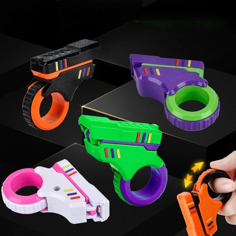 Rotary Finger Slider Ratchet Fidget Toy, Textured 3D Printed Stress Relief Slider