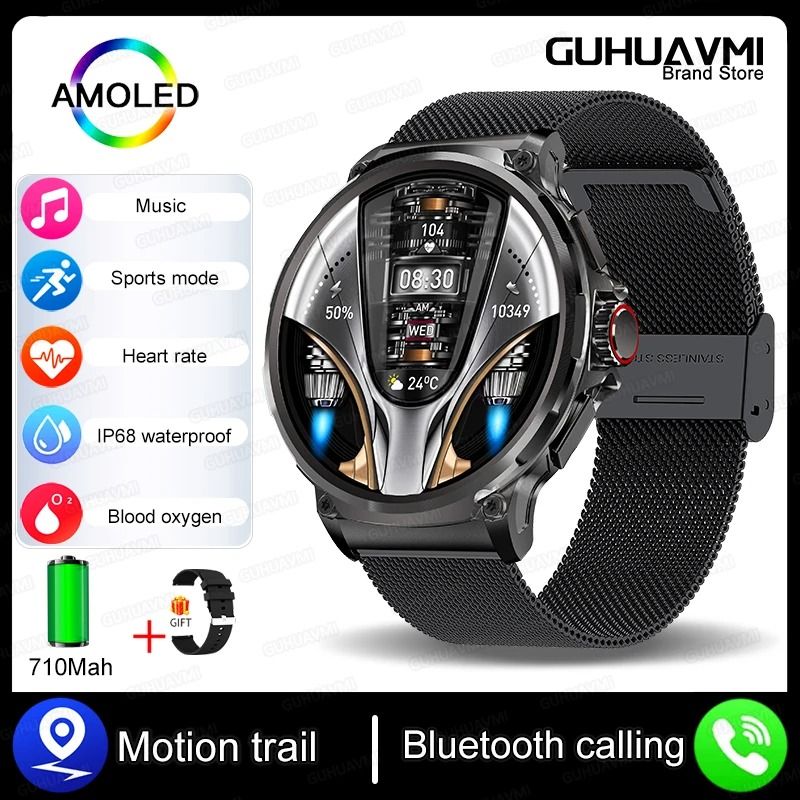 Ultra HD AMOLED GPS Smartwatch with 1.85-Inch Display, 710mAh Battery and Bluetooth Calling