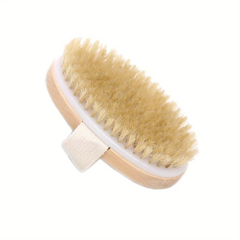 Natural Wooden Bristle Body Brush | High-Status Deep Cleansing Spa Tool