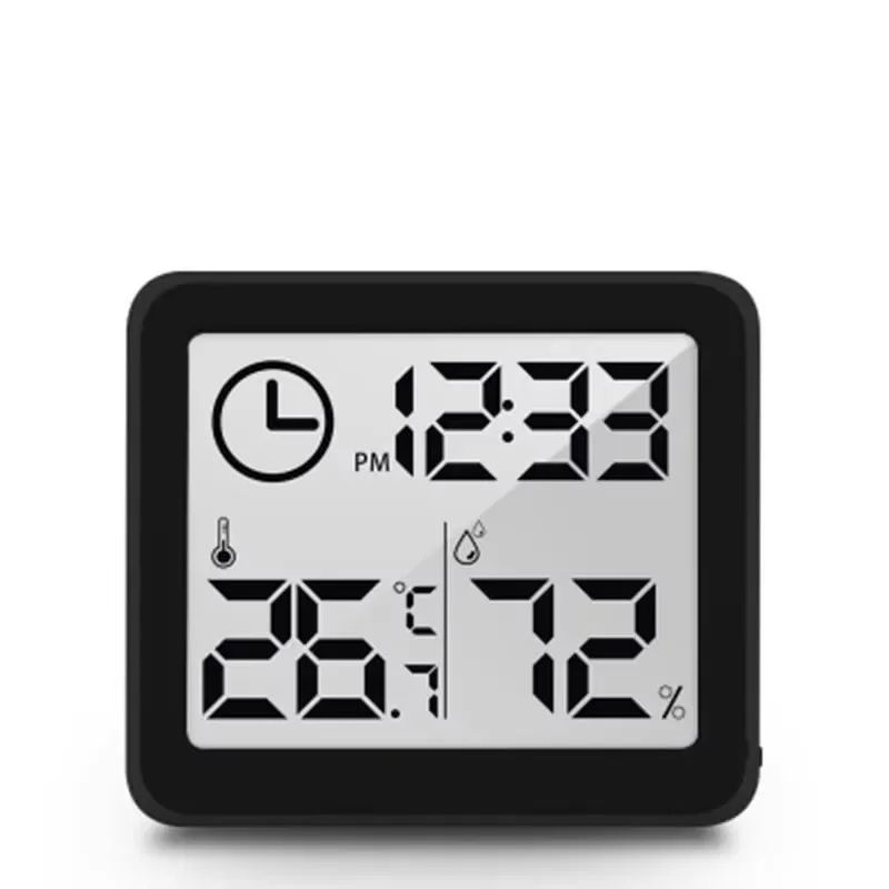 Digital Desk Wall Clock with Temperature and Humidity Display