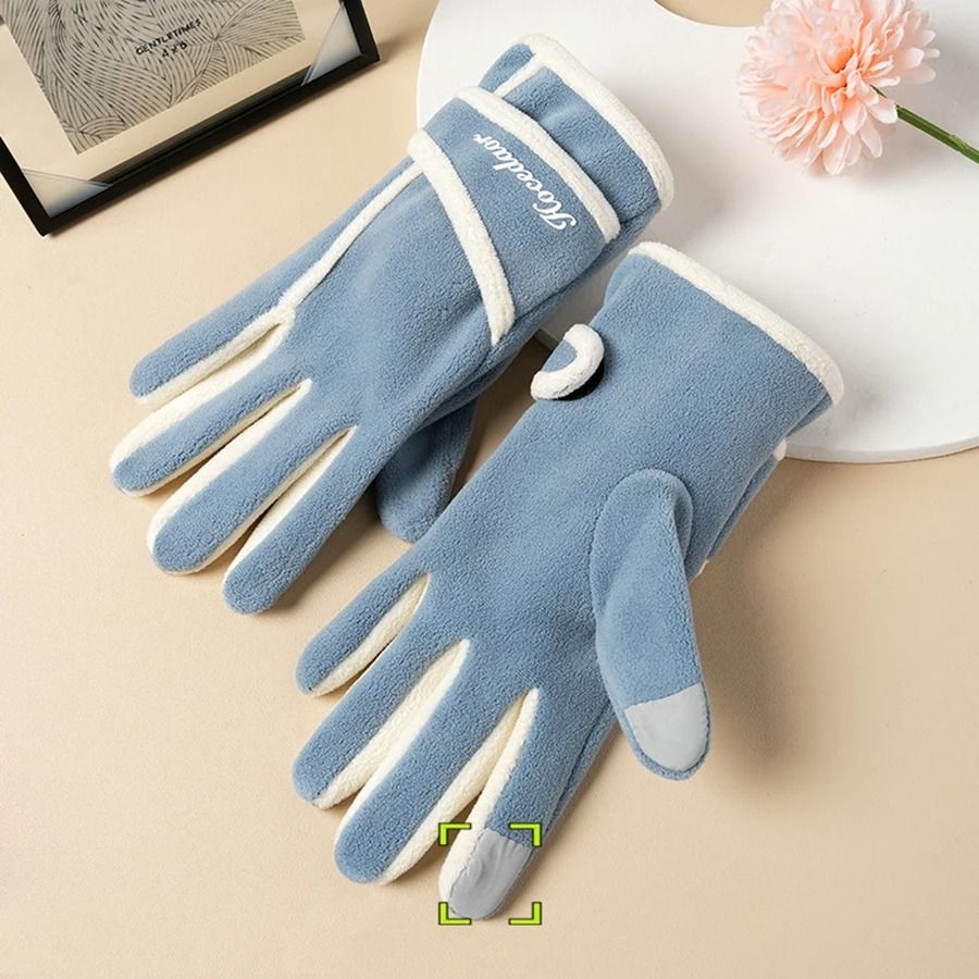 Thermal Velvet Insulated Windproof Riding Gloves