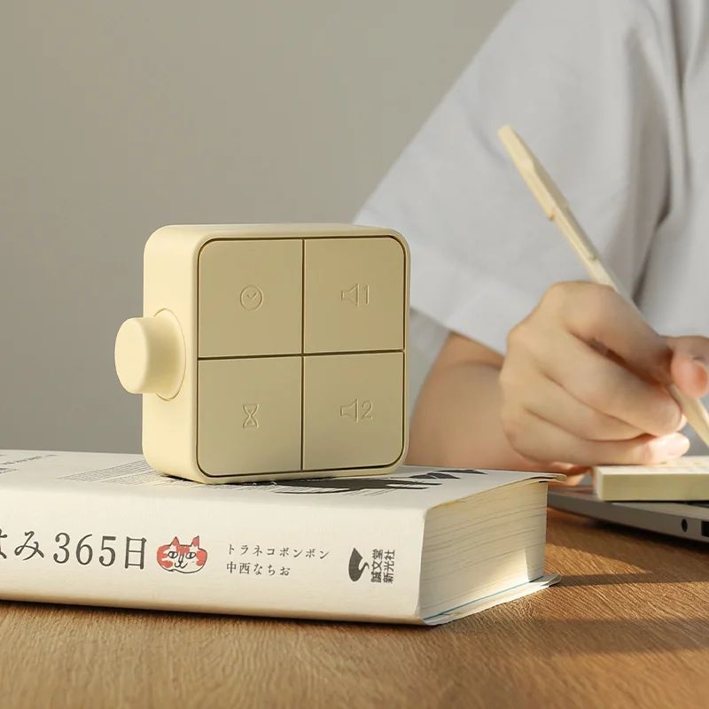Square Digital LED Alarm Clock with USB Charger & Timer