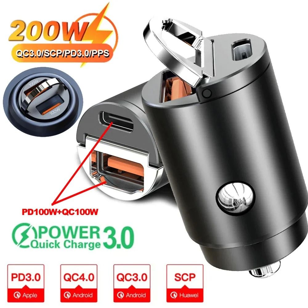 Ultra-Compact High-Output QC 3.0 & PD Fast Car Charger