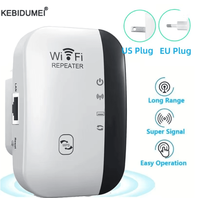 NetBoost 300Mbps WiFi Repeater Wireless Range Extender Signal Amplifier