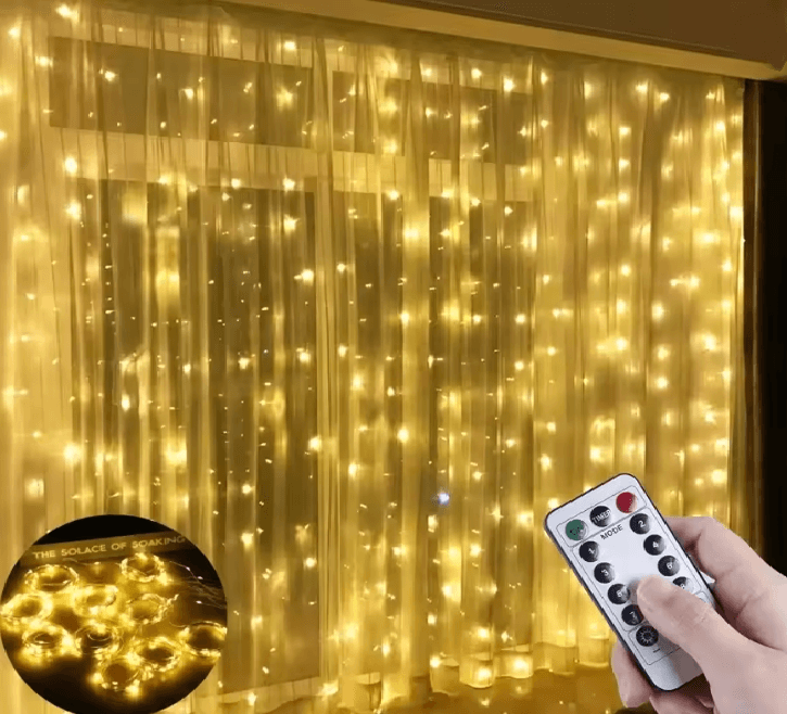 LumiDrape USB Curtain Fairy Lights with Remote Control
