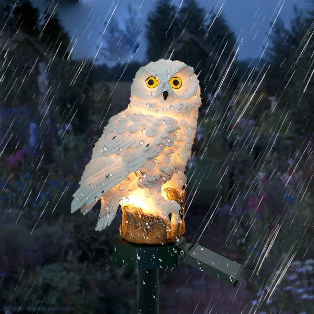 Wise Sentinel Solar Owl Garden Stake
