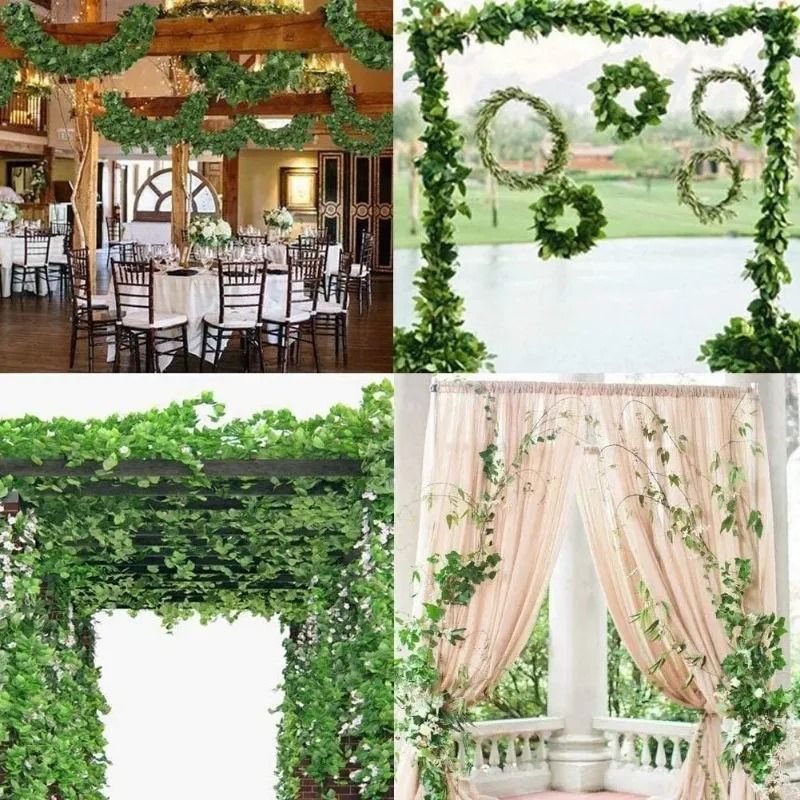 Artificial Ivy Creeper Vine | 210cm Silk Greenery Garland | Professional Wedding & Home Sanctuary Decor