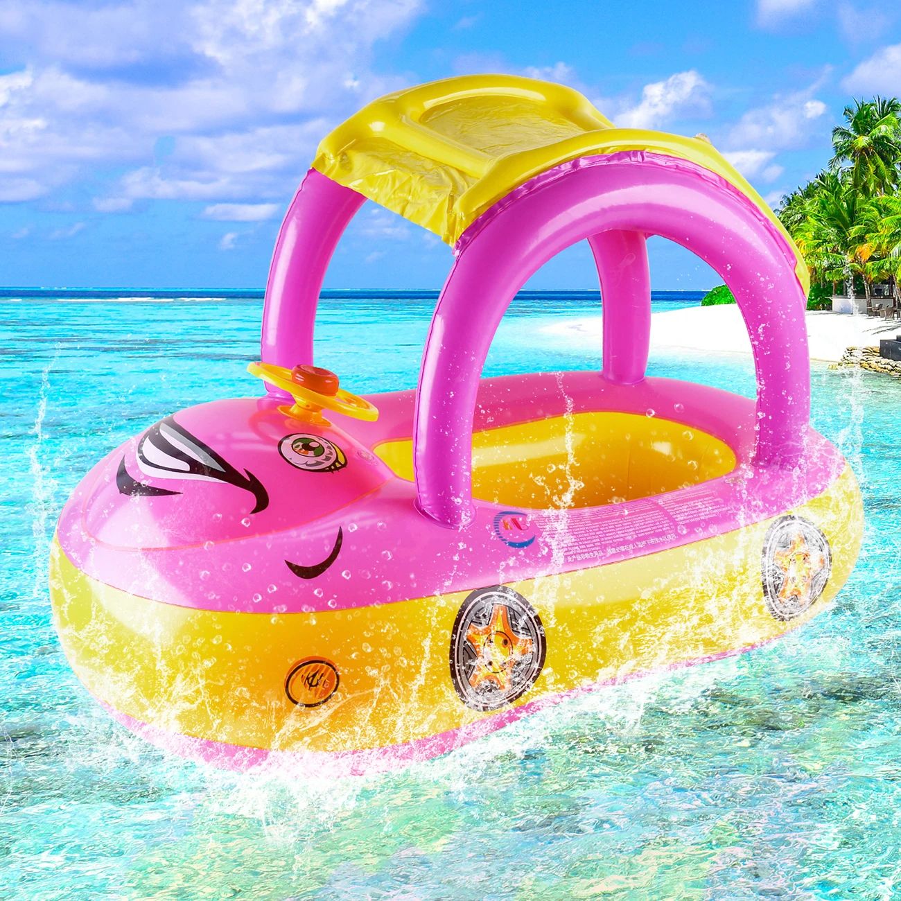 Car Shape Toddler Pool Float Kids Swim Ring