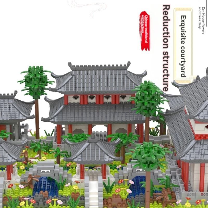 Micro Suzhou Garden Building Blocks – Traditional Chinese Architecture – High-Yield Creative Interaction Hub