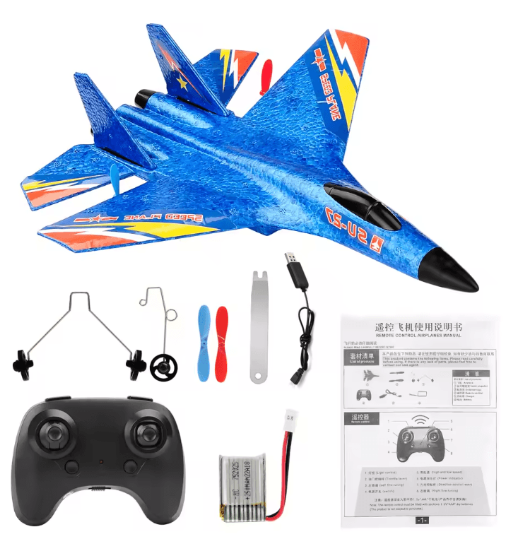 SU27 RC Plane with LED Lights and EPP Foam Remote Control Glider