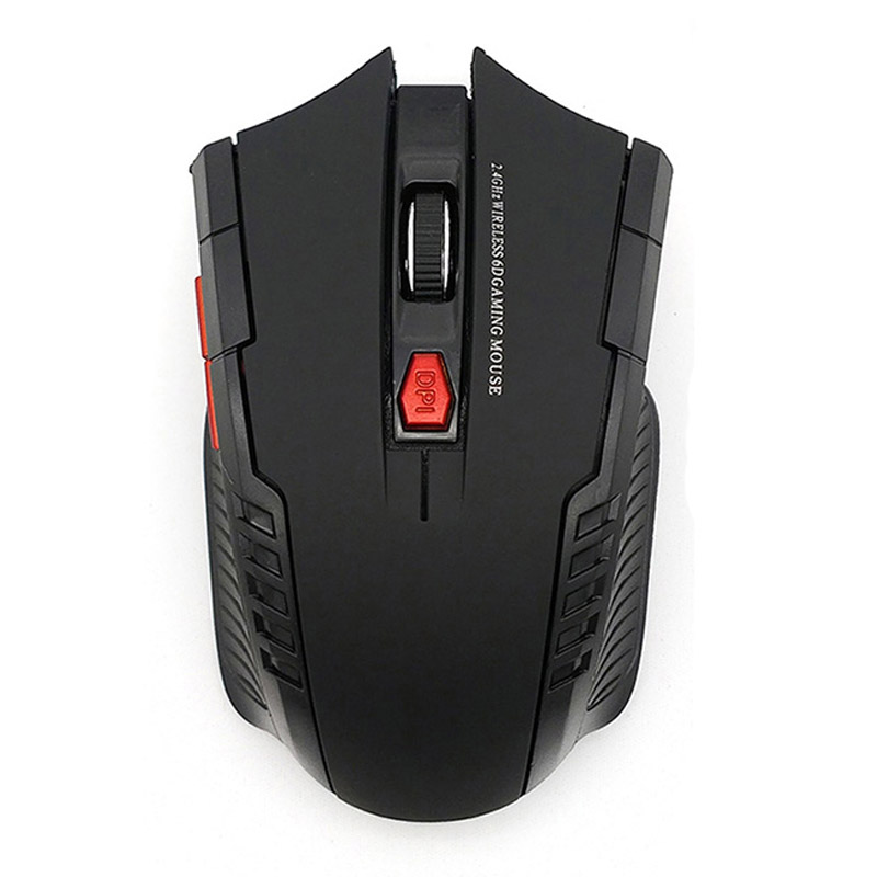 Wireless Optical Mouse, Gaming Mouse, 6 Buttons, Computer Accessories with USB Receiver