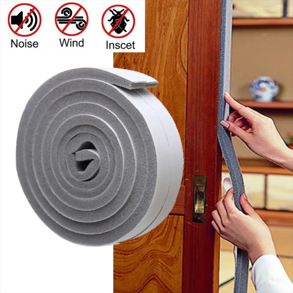 Foam Sealing Strip for Doors & Windows, Sound Insulation, Windshield, Dustproof Sponge Tape for Household Use