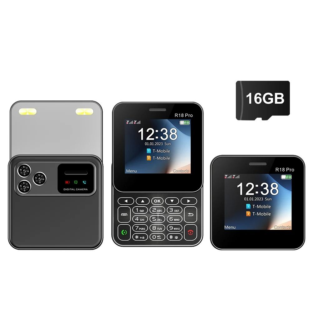 Mini Slider Phone with Rotating Screen Dual SIM Flashlight and Magic Voice Feature