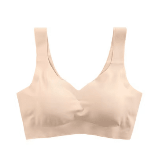 Seamless Ice Silk Wireless Push Up Bra with Removable Pads