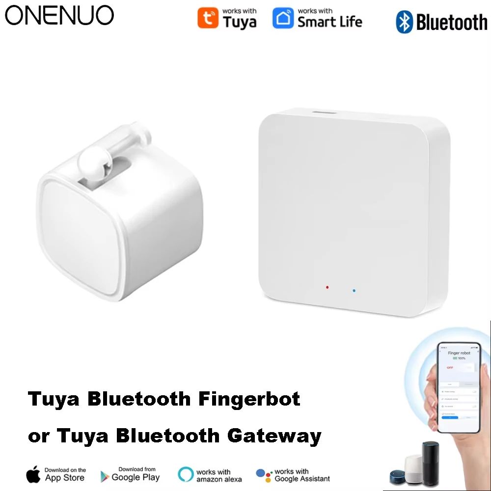 Tuya Bluetooth Finger Robot Switch Button Pusher with Gateway for Smart App Control