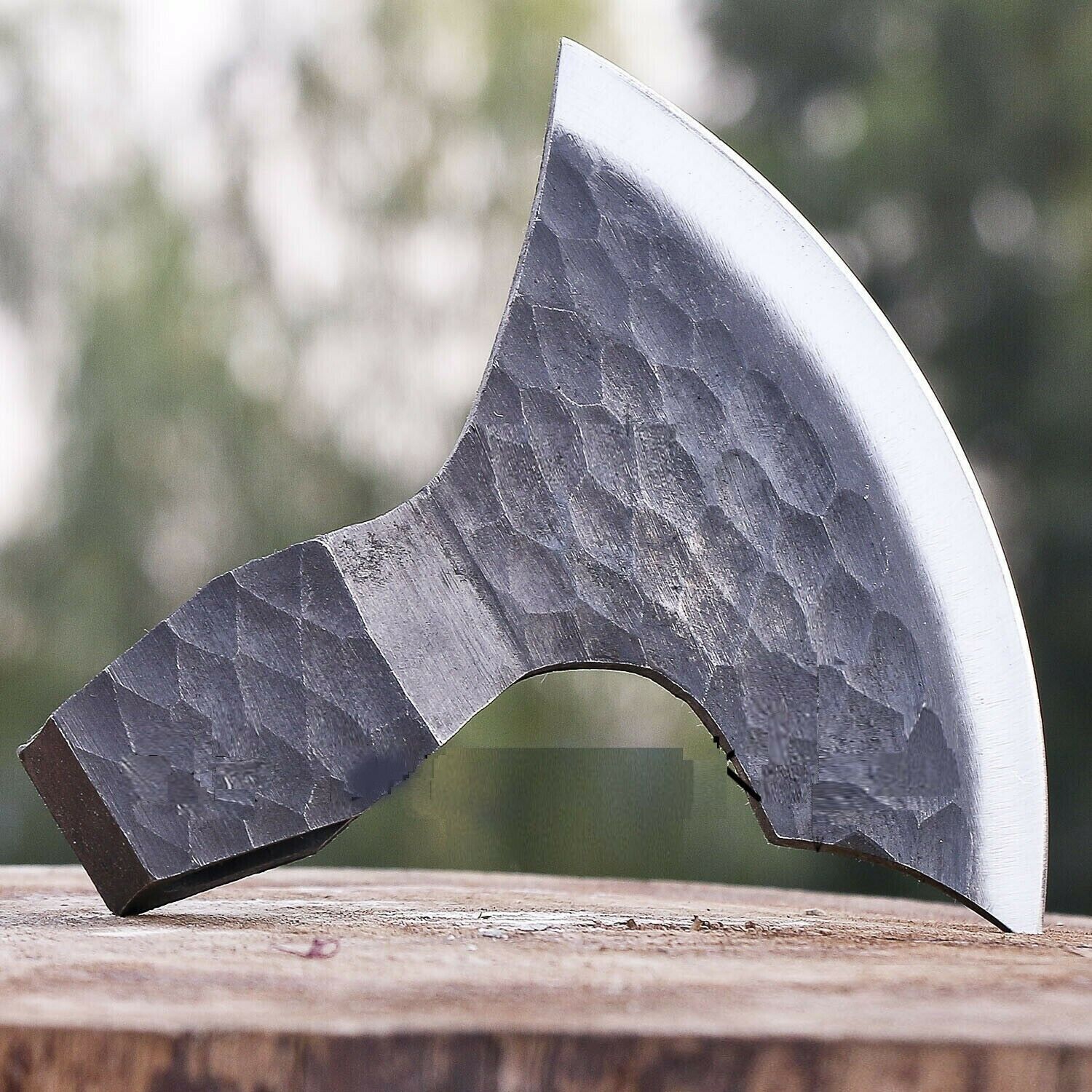 CUSTOM HAND FORGED CARBON STEEL VIKING TOMAHAWK BEAUTIFUL BEARDED AXE HEAD