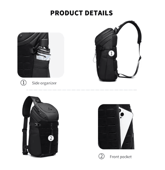 OZUKO Large Capacity Waterproof Sling Bag Mens Crossbody Travel & Messenger Chest Bag