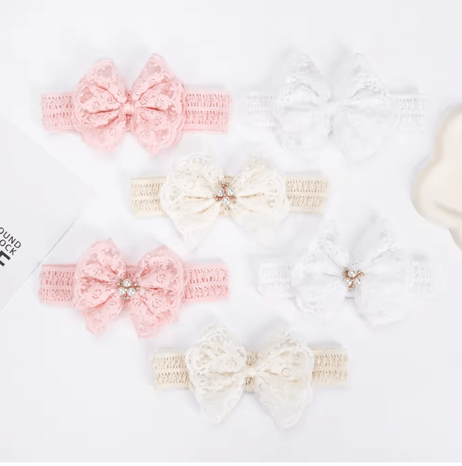 Lace Pearl Baby Headband