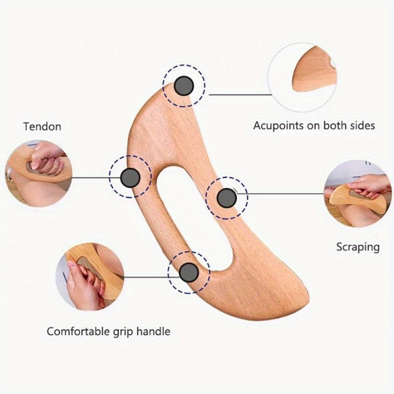 Body Massage Therapy Tool, Wooden Gua Sha Scraper, Slimming Guasha Massage Board, Scraping Board