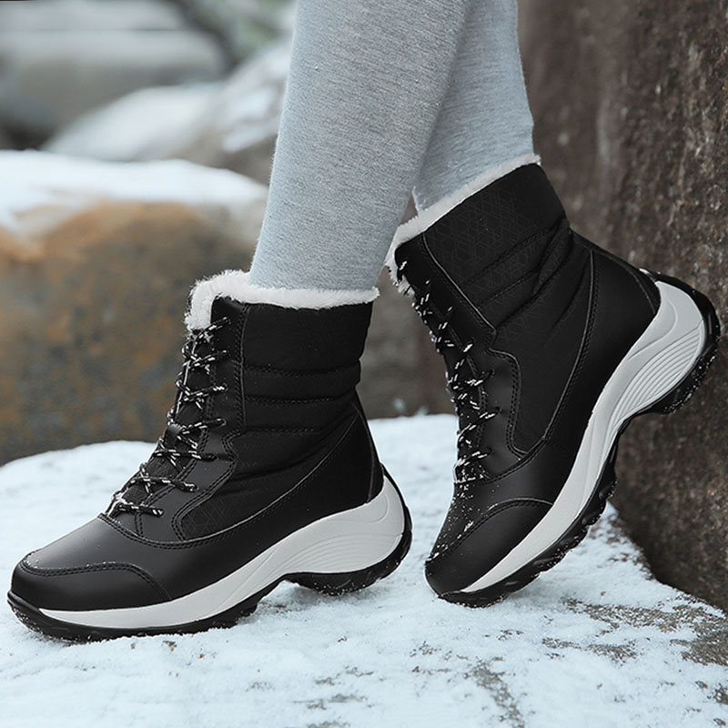 Warm Fur Womens Boots Snow Platform Shoes, Lightweight Ankle Winter Boots for Women, Cozy, Stylish & Durable