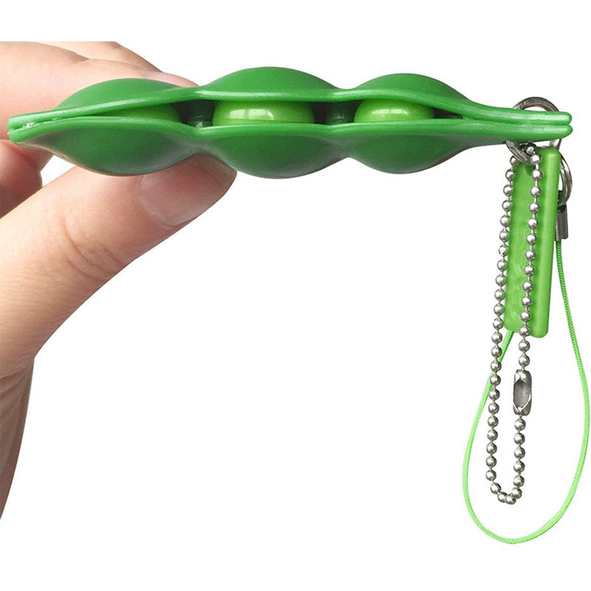 Decompression Fidget Toys Edamame Squishy Beans Squeeze Peas Keychain Cute Stress Relief Adult Toy