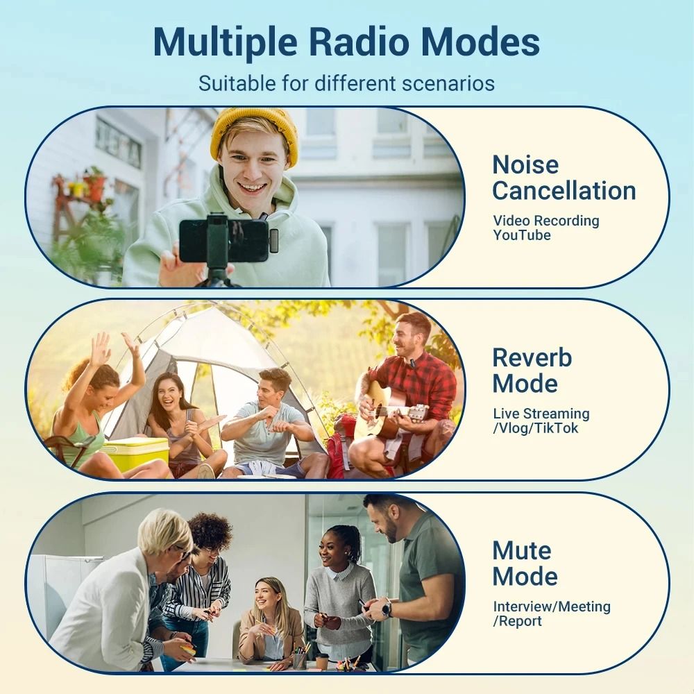Professional Wireless Stereo Lavalier Microphone System