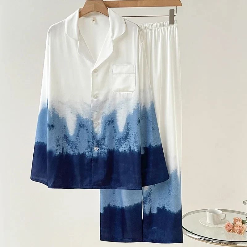 Midnight Silk Luxe Satin Couples Sleepwear