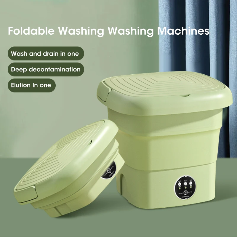 Portable Folding Mini Washing Machine for Underwear Socks and Travel Laundry