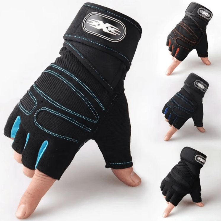 Shockproof Gym Gloves with Wrist Support Anti-Slip Weight Lifting Training Gloves