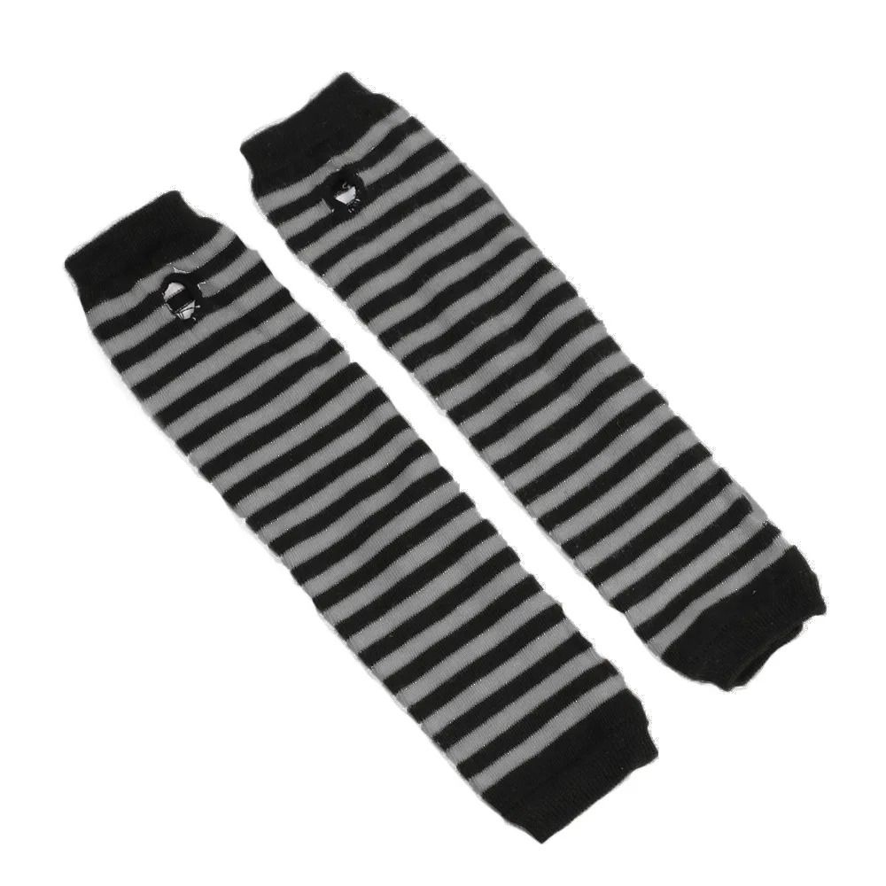 Winter Knit Fingerless Elbow Gloves Unisex – Hip-Hop Stripe Arm Warmers