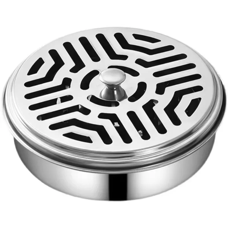 Stainless Steel Mosquito Coil Holder, Fireproof Incense Holder Base for Household Use
