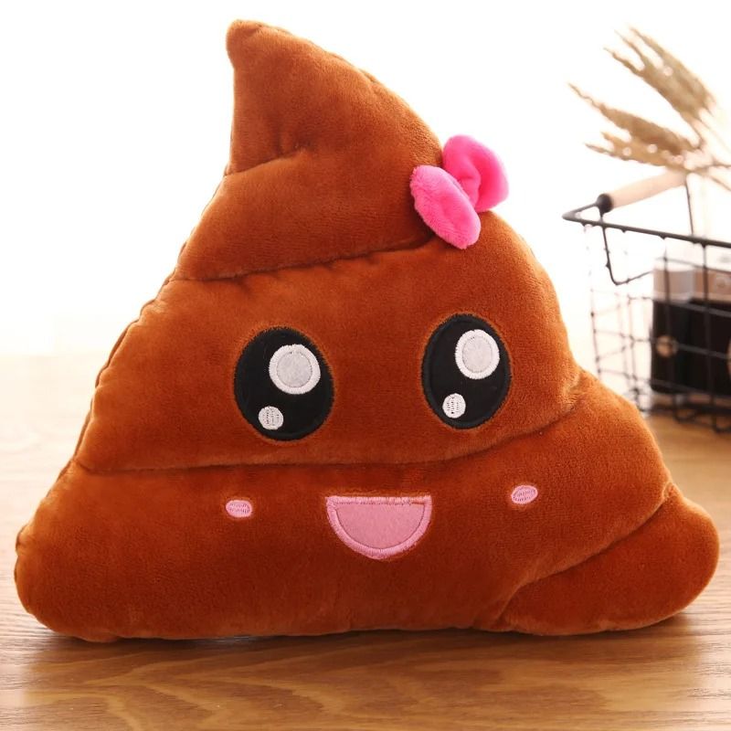 Cartoon Poop Plush Cushion Funny Expression Cushion