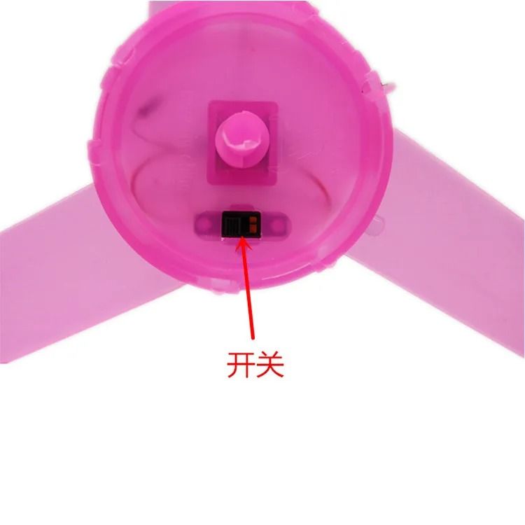Kids Luminous Flying Disc Propeller Toy With LED Lighting Pull String Launcher