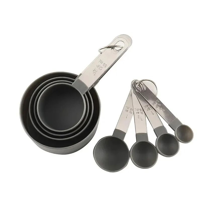 8PCS Stainless Steel Handle Measuring Cup and Spoon Set