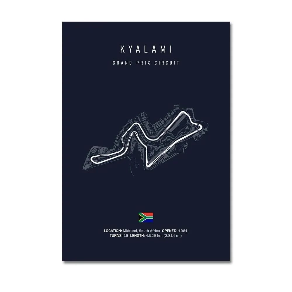 Silverstone Monza Nurburgring F1 wall art Canvas Racing Poster