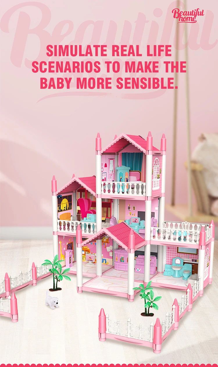 3D DIY Dream Princess Castle Villa Doll House