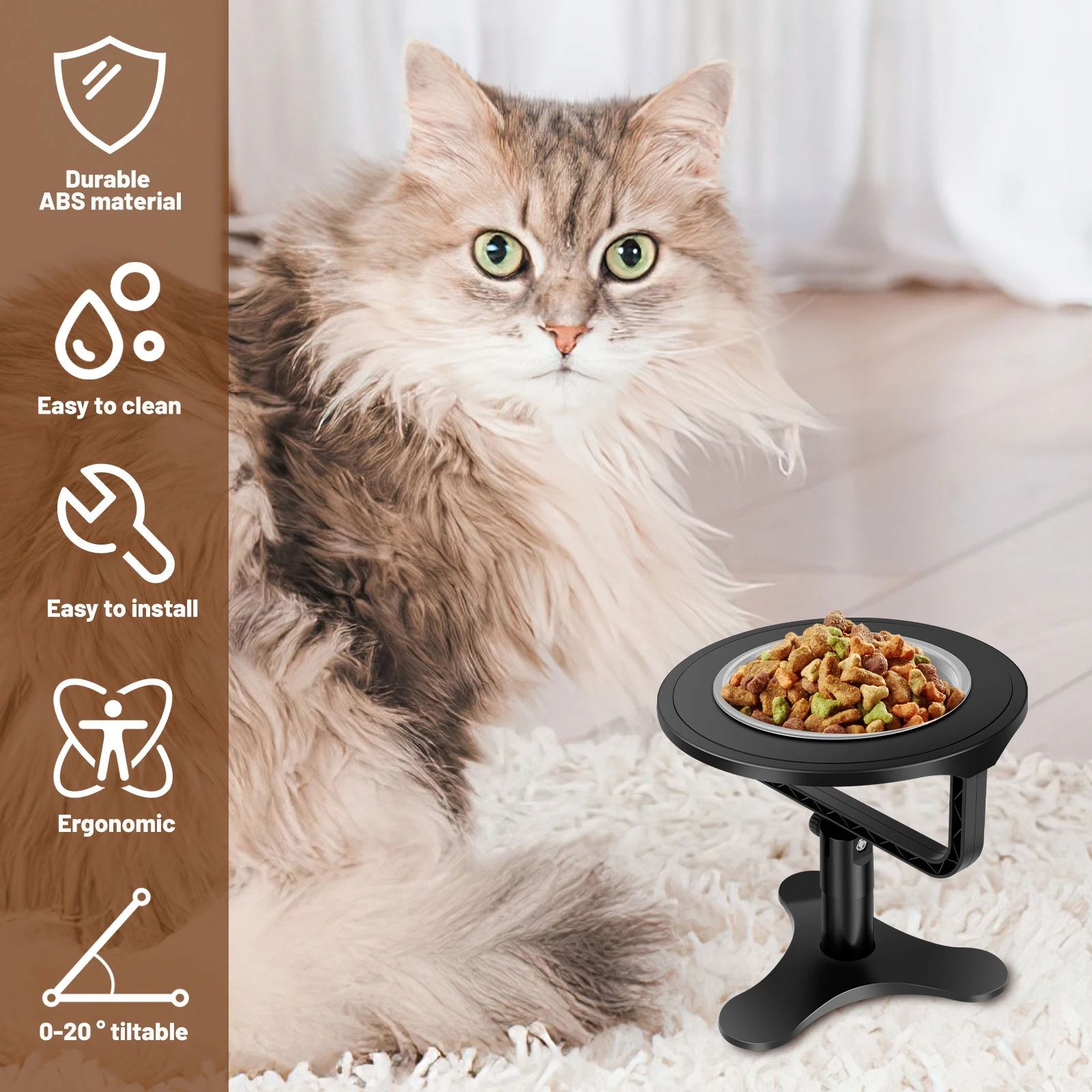 Adjustable Elevated Pet Bowl Stand