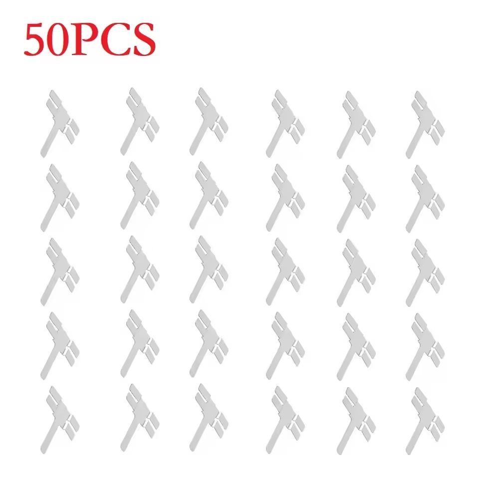 Nickel Plated Steel Battery Strip Set Fifty Piece T Type for Spot Welding and Pack Assembly