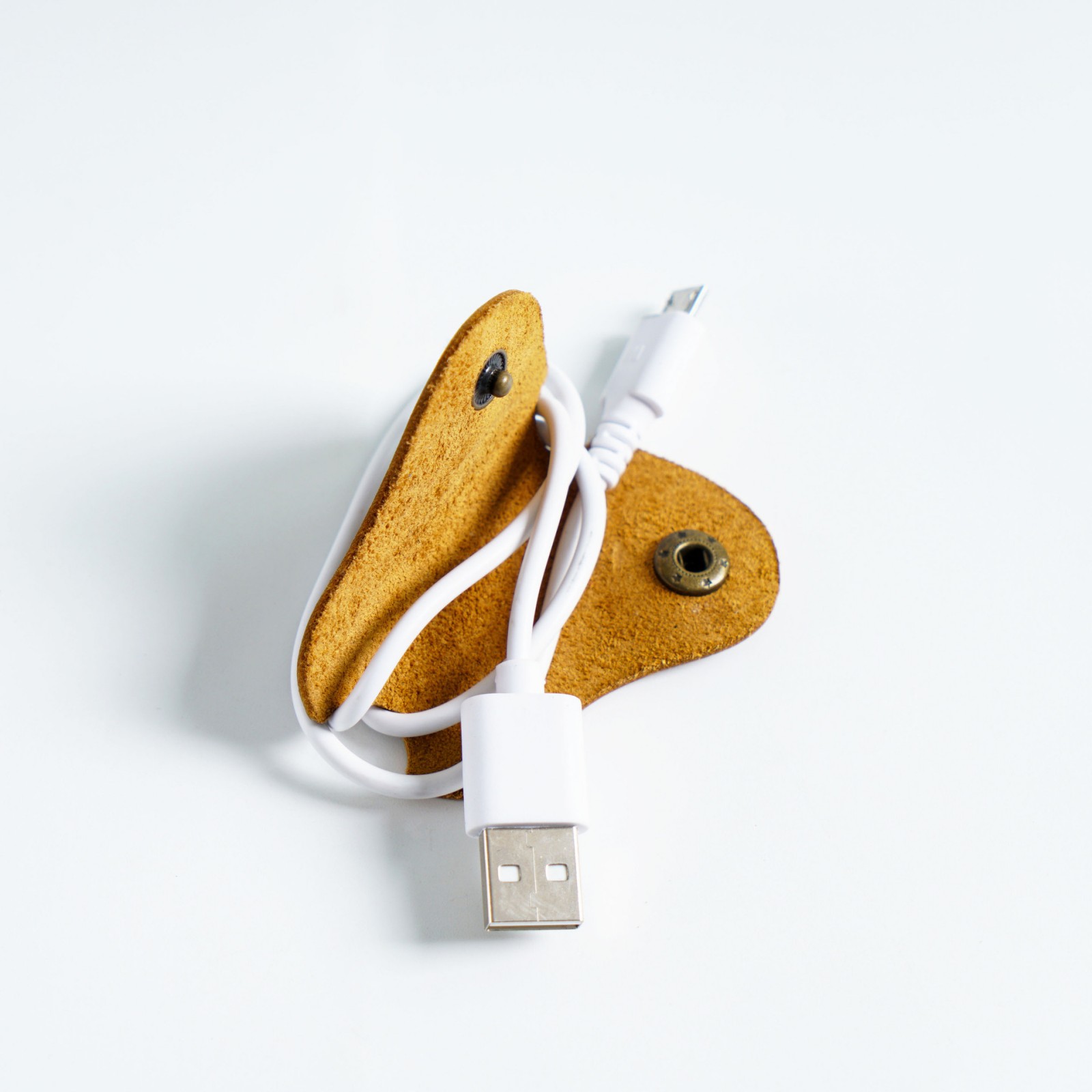 USB Holder for Desk Tidy Organizer, Leather Cable Clip Earphone Cord Holder