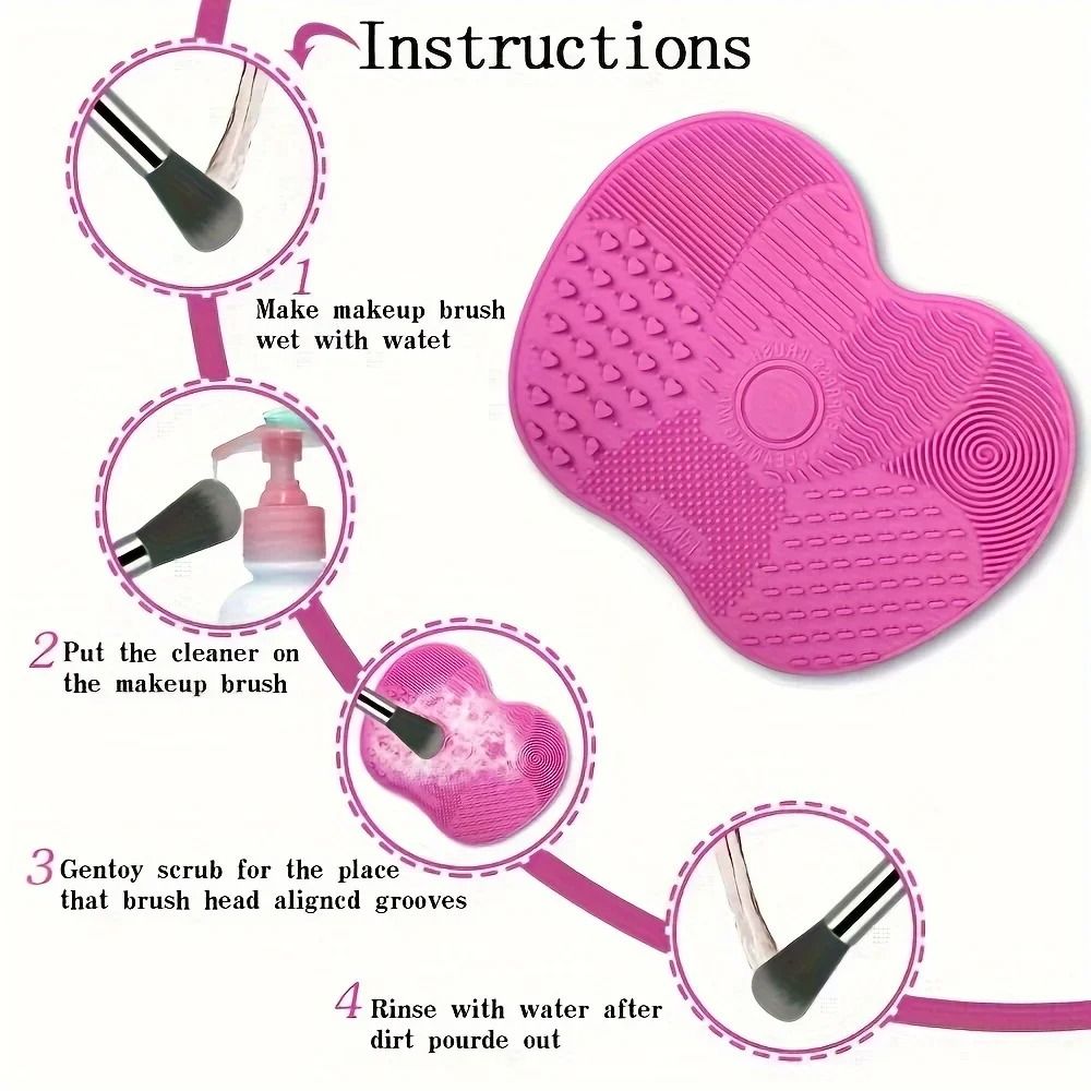 Silicone Makeup Brush Cleaning Scrub Pad
